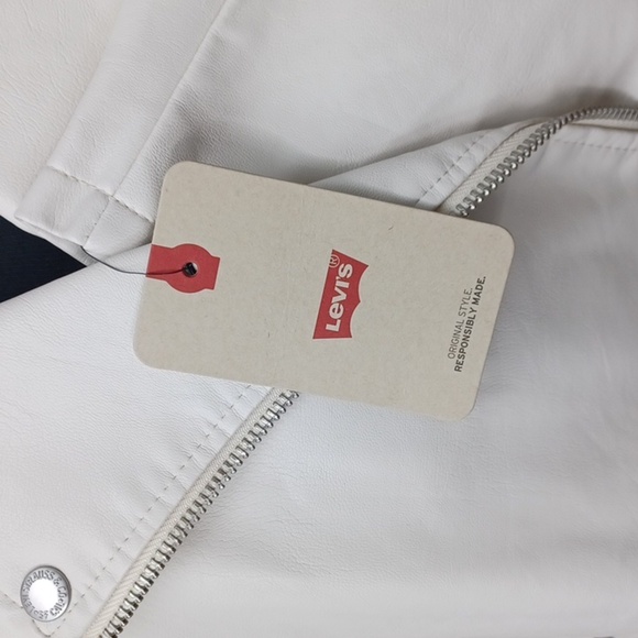 Levi Strauss & Co. Plus Faux Leather Belted Motorcycle Jacket - Picture 9 of 12